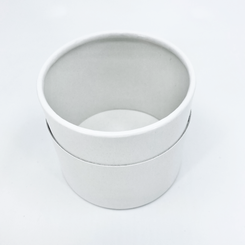 紙管容器(紙管パッケージ)(面一 身カール)